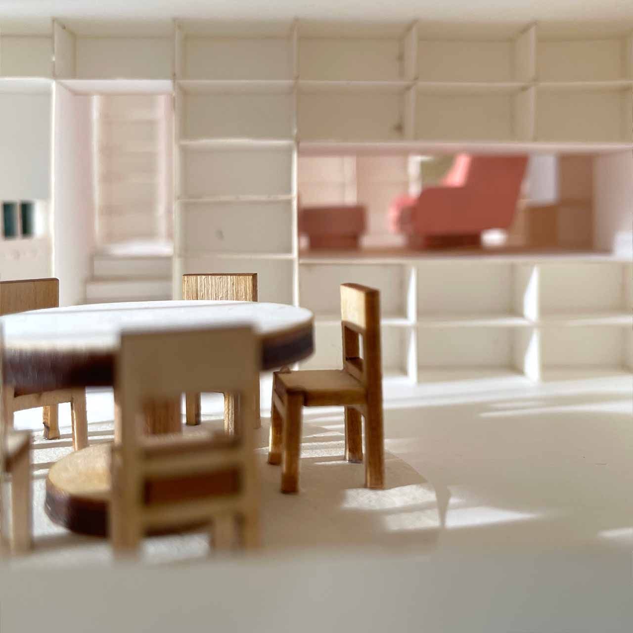 Interior model photo of a kitchen table
